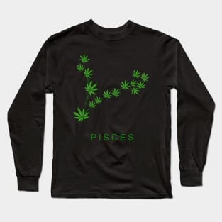 PISCES WEED ZODIAC Long Sleeve T-Shirt
